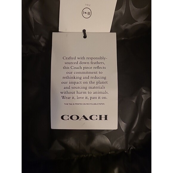 Coach 3 In 1 Men's Size X-Large Black Shearling Hooded Duck Down Parka CB587 New - Picture 9 of 10